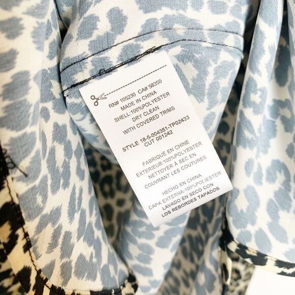 Equipment Women's Leopard Animal Print Bradner Shirt in Natural Multi Size - XS - Picture 13 of 13